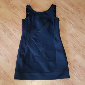 White House Black Market litter black satin dress